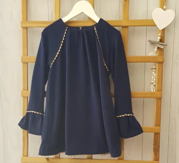 Vestido Anastasia Azul Manga Larga