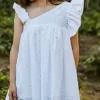 Vestido Bordado Blue Moon Blanco - Imagen 3